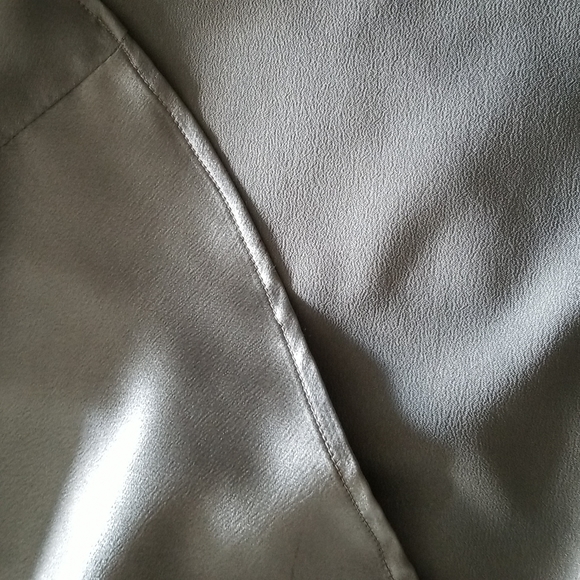 Custom Made Crepe Back Satin Evening Gown Olive Green Size S - Picture 6 of 7